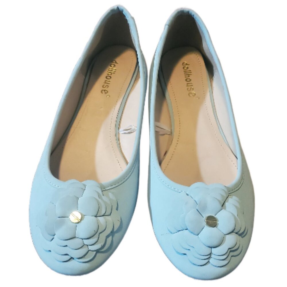 Dollhouse Women's Sky Blue Slip-On Comfort Ballet Flats/Loafers Shoes Size 8